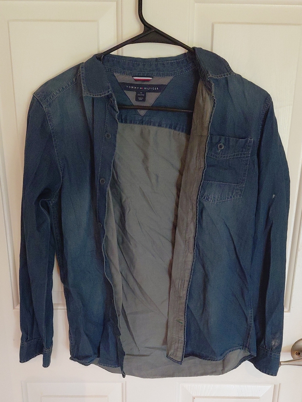 Tommy Hilfiger Men's Dark Blue Denim Shirt Jacket